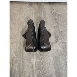 Clarks‎ Bendables Women's Chocolate Brown Leather Slip-Ons Size 6M